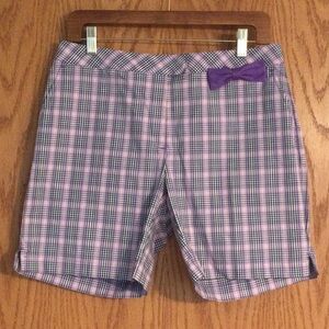 Lady Hagen Purple Plaid Shorts​
